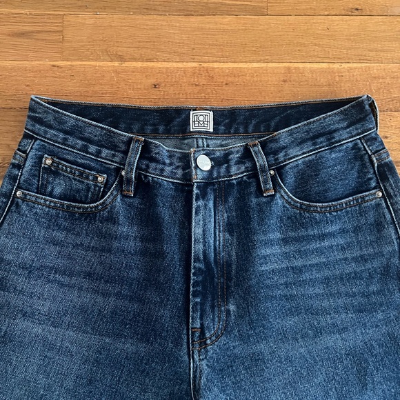 TOTEME Twisted Seam Straight Leg Ankle Jeans Medium Wash Size 29 - Picture 6 of 8